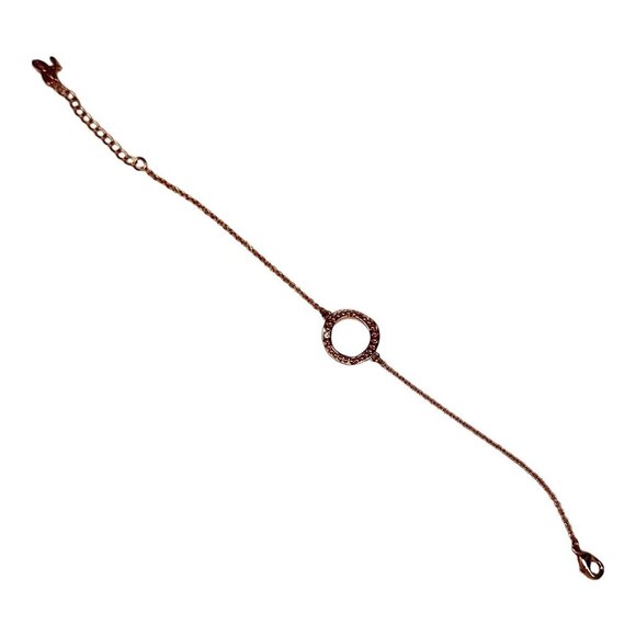 Adore Signature Organic Circle Bracelet w/ Swarovski Crystal NWOT Mint Rose Gold - Picture 3 of 10